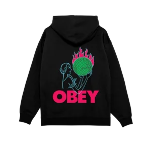 OBEY world in flames hoodie