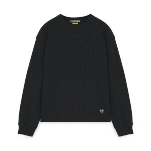Iuter label ribbed ls tee