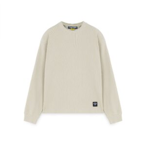 Iuter label ribbed ls tee