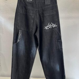 Blueskin baggy washed black denim jeans